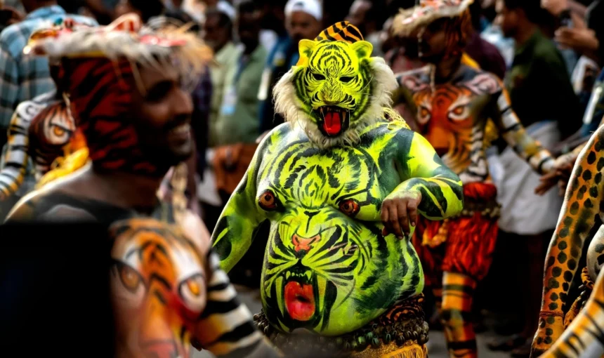 Pulikali in Kerala: The Famous Tiger Dance of Thrissur During Onam